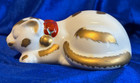 Vtg  Japanese Sleeping Cat  richly Hand Painted  beautiful  made In Japan
