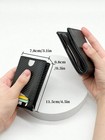 Rfid Blocking Carbon Fiber Wallet For Men Slim Thin Card Holder Billfold Black