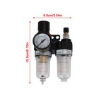 1 4  Air Pressure Regulator Compressor Oil water Separator Filter With Gauge   