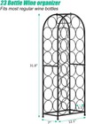 23 Bottles Arched Freestanding Floor Metal Wine Rack Wine Bottle Holders Stand