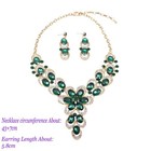 Bridal Luxury Wedding Party Jewelry Set Glitter Necklace Earrings Women Fashion