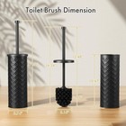 Toilet Bowl Brush And Holder Set 2 Pack With 4 Extra Brush Heads   Extra Long