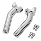 Chrome 6 5  Pullback Handlebar Risers For Harley Softail Dyna Super Wide Glide
