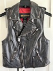 Harley-davidson   Women s Swingarm Vintage Leather Biker Vest  Black