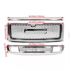 Upper Lower Grille Chrome Hood Molding For 2007-13 Gmc Sierra 1500 Denali Pickup