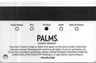 Palms Casino - Las Vegas  Nv - 17th Issue Slot Card  c 2014 - With Sticker