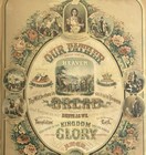 Antique Vintage Maerz Litho Co Framed Lord   s Prayer Ten Commandments Litho 1880