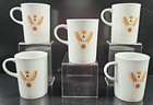 5 Georges Briard Birdcage Mug Set Vintage Birds White Drink Coffee Cup Retro Lot
