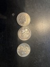 3 Half Dollars 90 Pecent Silver Jfk  Walking Liberty And Benjamin Franklin   