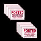Posted Private Property Red white Signs 8  X 12  - Tyvek Material  20 Pack