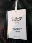 Williams-sonoma European Plaid Cashmere Throw - Green - 50x65 -nwt