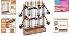Wall Mounted Bow   Arrow Display Rack  Solid Wood Holder For 2 Compound Bows    