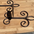 Set Of 2 Black Wrought Iron Wall Sconces- Candle Holders  Wall Mounted Pair