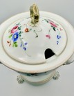 Old Paris Porcelain 1800s Footed Confiturier Sauce Jam Pot Claw Feet Mask Handle
