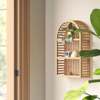 12  X 20  Wood And Rattan Wall Shelf Natural - Threshold  Modern