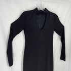 Express Women s Blouse Top Tunic Or Dress  Black  Long Sleeve Size 4 Career