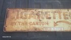 Vintage Old Gold Cigarette Tin Advertising Sign 33x8