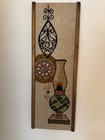 Pair Of Vintage Mid Century Modern Pebble Gravel Mosaic Art 24    X 8 5   