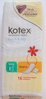 Kotex Fresh   Dry Absorbent Liners Wrapped Unscented Long 16 Ct Collectible