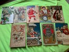 Antique Christmas Postcards Early Some Beautiful Embossed  Fantastic Colors 