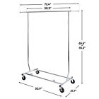  Rolling Garment Rack Heavy Duty Clothing Rack Clothes Rack Adjustable W wheels