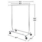 Rolling Garment Rack Heavy Duty Clothing Rack Clothes Rack Adjustable W wheels