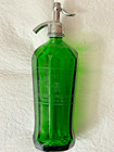 Vintage American Dry Sparling Water  Boston  Mass  Seltzer Bottle Fluted Green