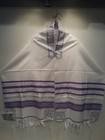 10 Pack Kosher Tallit Talis Prayer Shawl Acrylic 18 x72  Israel Purple   Silver