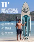 Inflatable Stand Up Paddle Board 11    34    6    Sup Board  350lbs Capicity  Pet F   