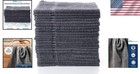 Luxury 12 Count Gray Cotton Hand Towels - Super Absorbent   Machine Washable