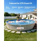 Uimoso 27ft Round Pool Liner Unibead 52in Wall Vinyl With Boulder Swirl Design