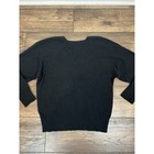 Vtg Lambswool Angora Rabbit Hair Black Sweater V Back Lightweight Sz L La Plume