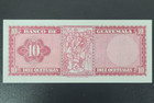 1970 Guatemala 10 Quetzal Banknote Au