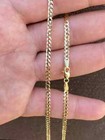 14k Yellow Gold Miami Cuban Link Chain Thin Necklace Mens Or Ladies 16-26 
