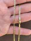 Solid 14k Yellow Gold Miami Cuban Link Chain Thin Necklace Mens Or Ladies 16-26 