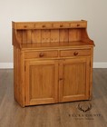 English Pine Step Back Hutch Dry Sink Cabinet
