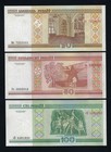 Belarus Set 20   50   100 Rubles 2000 Unc P24   P-25  p-26