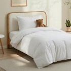 Lovque 100  Washed Cotton Duvet Cover  White  Twin Size  68x90 Inches