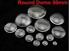 2 Large Transparent Clear Round Flatback Glass Cabochon Dome 50mm