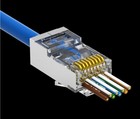 50 Pack Cat6 Shielded Stp Rj45 Network Ethernet Feed Thru Plug Cable Connector