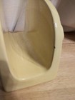Vintage 70s Studio Ceramic Glazed Chunky Yellow Post Modern Napkin Holder Mcm