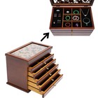 Jewelry Cabinet Storage Box Gift Chest Armoire Organizer W  6 Layers Drawer