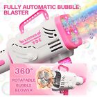 Fully Automatic Bubble Machine Gun  Bubble Gun Kids Toy  Colorful Led Lights