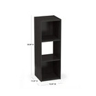 Bookshelf 4 Shelf Cube Storage Organizer Wood Bookcase Open Back Espresso 36 In