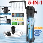 211 Gallon Aquarium Filter Uv 18w Uv Sterilizer Light Fish Tank Pond Hcf-714