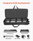Vevor 88 Key Keyboard Case Padded Rolling Piano Case With Wheel Handle Pockets