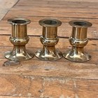 Vintage Solid Brass Candlestick Candle Holders Set Of 3