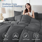 Queen Comforter Set  7 Pieces Bed In A Bag Queen  Bedding Set Flat Sheet Pillow 