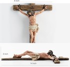 14  H Catholic Realistic Crucifix For Wall hand Painted Jesus