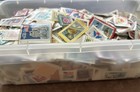 Huge Lot Of Postage Stamps  Canceled  On Paper Mostly Us - 13 6 Ounces - Mixed